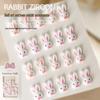 Japanese Long-Eared Rabbit Nail Art Charms - 3D Cute Cartoon Bunny Rhinestones (20 Pieces)