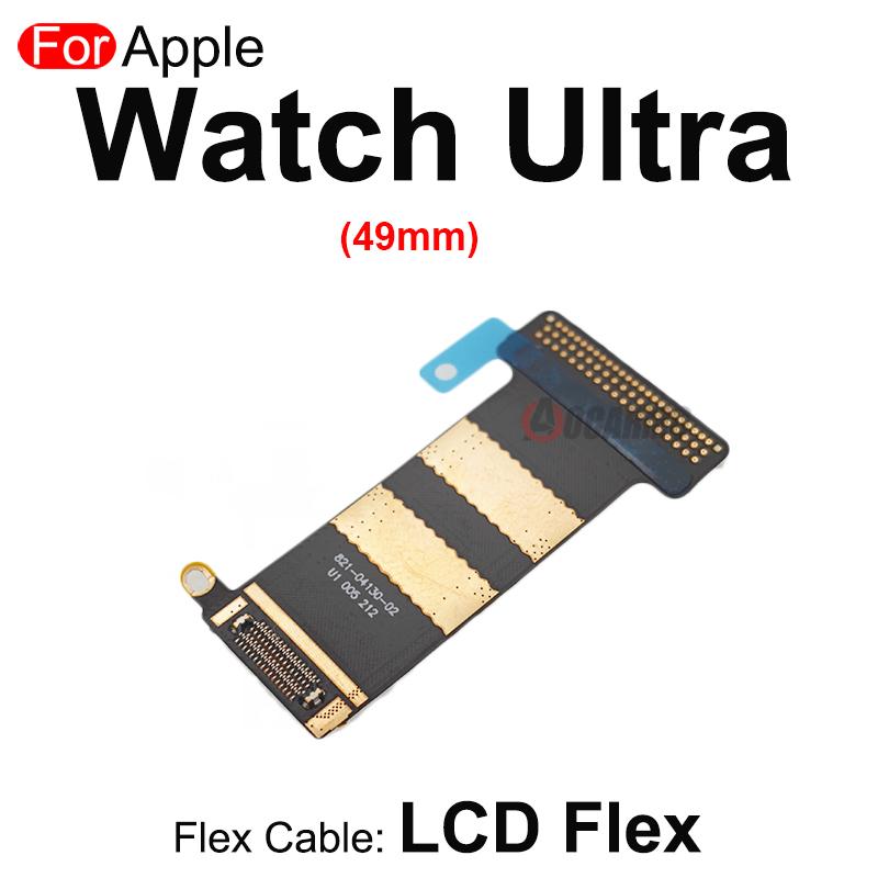Aocarmo For Apple Watch Ultra 49mm LCD Power Microphone Crown Bluetooth Small Board Battery Connection Flex Cable Repair Parts