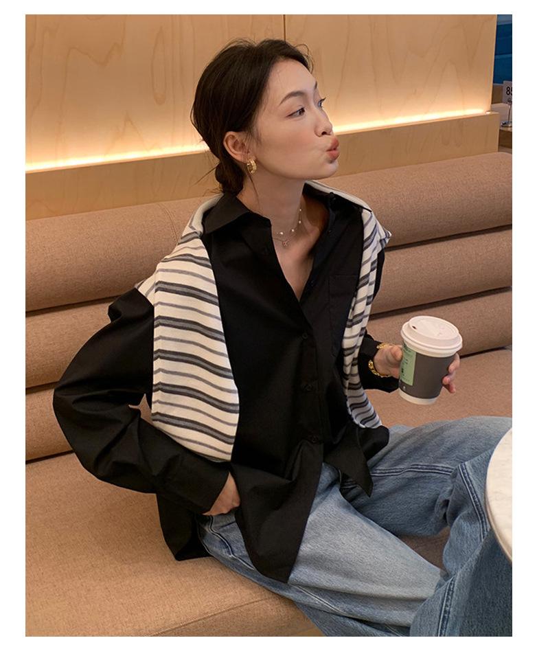 Rongtai Dongli French Chic Cool-Touch Non-Iron Women's Shirt - Spring/Summer 2026 Casual Top