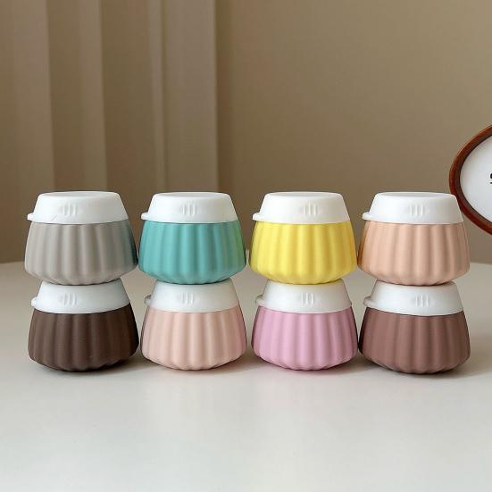 4Pcs 40ML Silicone Travel Bottle with Clear PVC Bag Leak Proof Reusable Facial Cream Lotion Sunscreen Storage Jar Portable Refillable Empty Toiletries