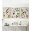 Dancing Skeleton Poster Abstract Vintage Human Skeleton Newspaper Canvas Painting Funny Wall Art for Living Room Home Decor