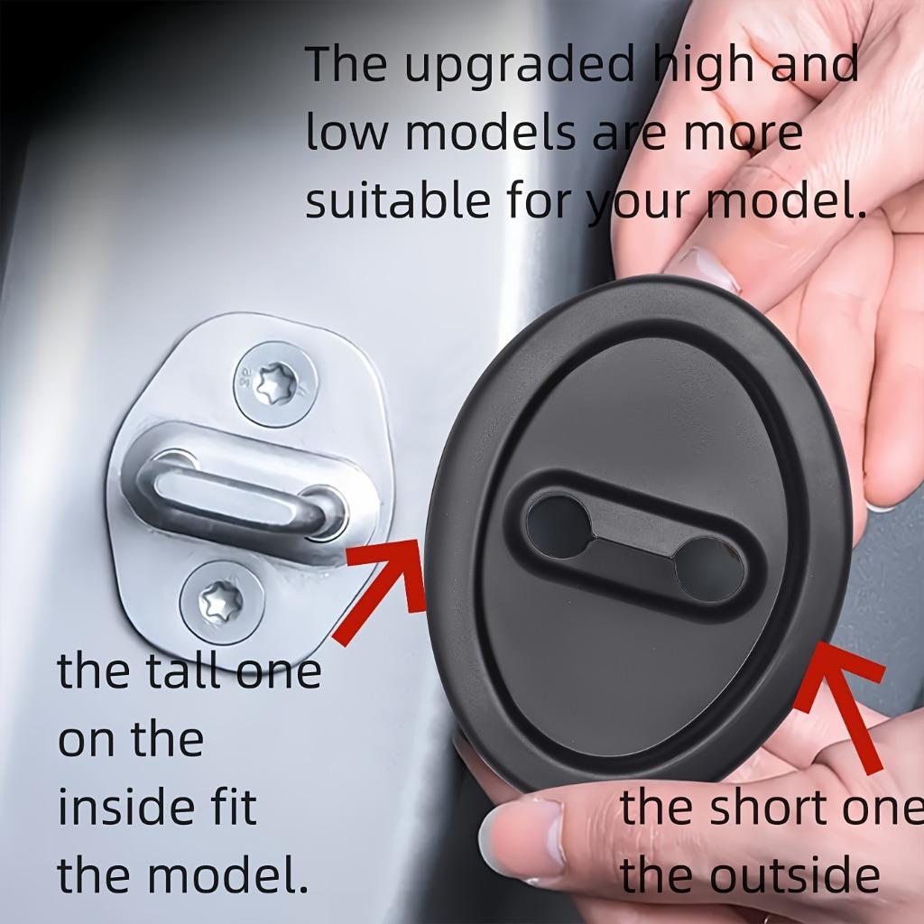 4pcs Black Car Door Shock Absorbing Pads - Anti-Collision and Noise Reduction, Door Lock Protector Stickers for Enhanced Vehicle Protection