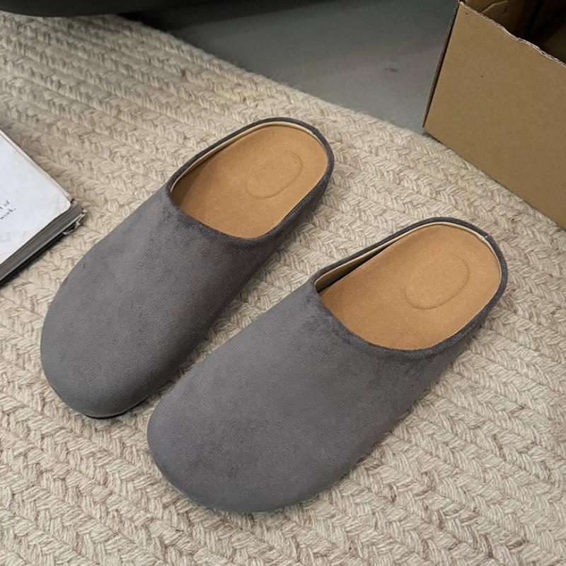 Fashion 2025 New Flats Women Mules Shoes Designer Suede Woman Shoes Summer Fashion Casual Sandals Walking Classical Zapatillas De Mujer