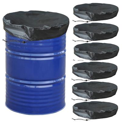 Adjustable Oxford Cloth Rain Barrel Cover with Stretchable Drawstring Waterproof Fit for Most Water And Trash Can Barrels