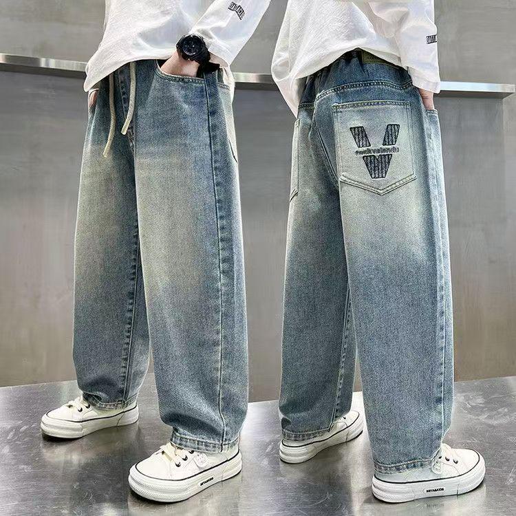 Jungen Jeanshose - Frühling/Herbst Stil, Lockerer Schnitt, Trendige Lange Hose für Kinder