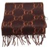 GUCCI [Brand new/Domestic genuine] 537556 4G275 7665 GG pattern alpaca blend wool Scarf 30 X 196 cm Black / orangeUsed