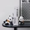 2Pcs: Library Panda Decorative Bookholder Decorative Desktop Cute Panda Bookholder School Office Resin Bookholder
