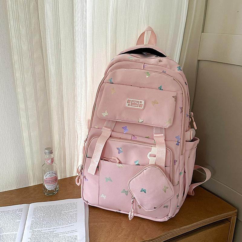 Cartoon Print Student Schoolbag Women's Large Capacity Backpack