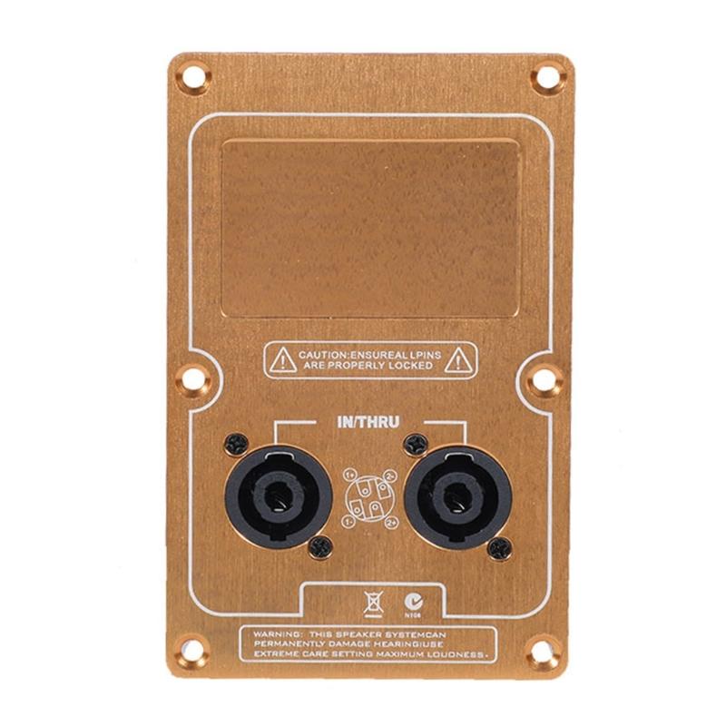 

Алюмінієвий сплав Задня панель підключення динаміка Картка для кабелів динаміка для сценічних звукових систем та корпусу сабвуфера золотий