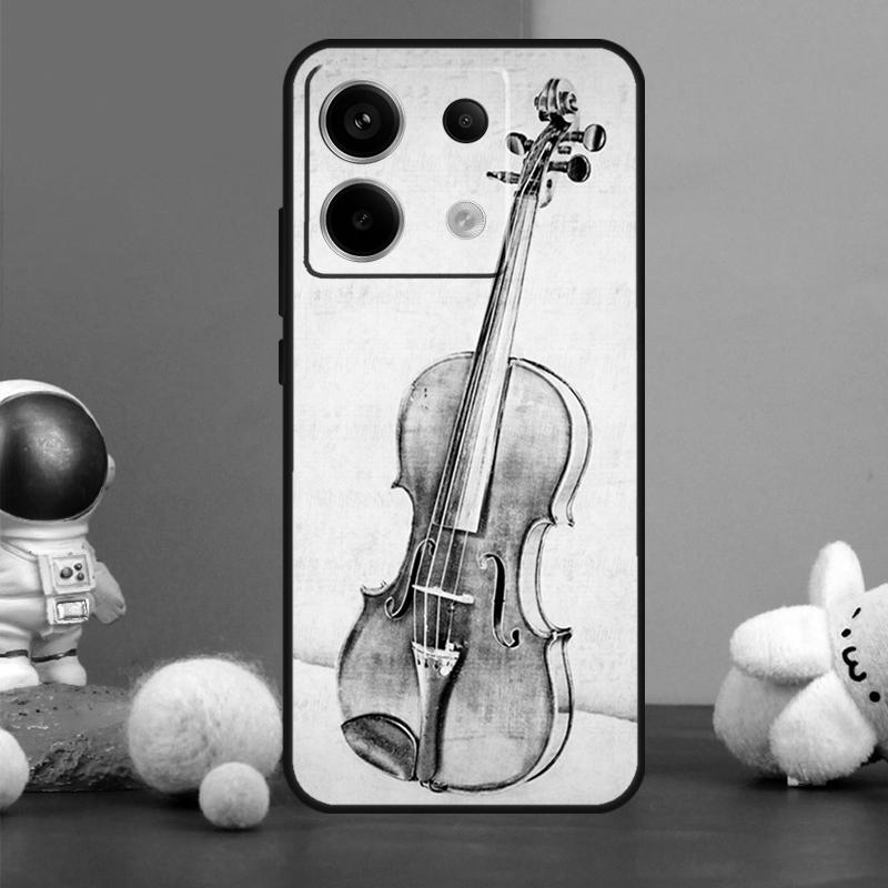 

Music Violin Case For Xiaomi Redmi 13C 12 12C 9C 10C Redmi Note 11 12 13 Pro 9 10 10S 11S 12S Back Cover Redmi 9C