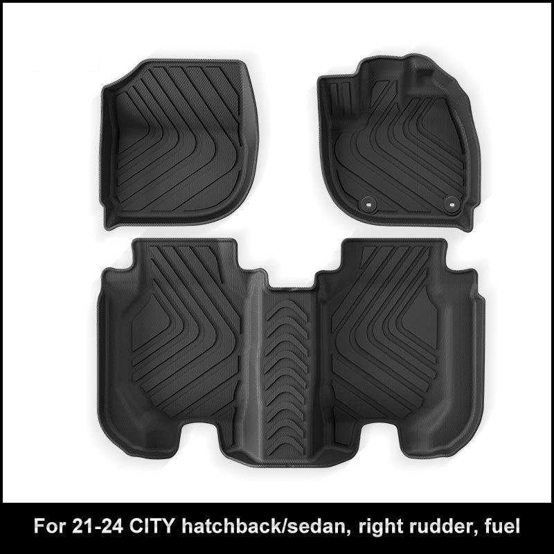 Eco-friendly TPE Floor Mats for 2021-2024 Honda Fit/City Models