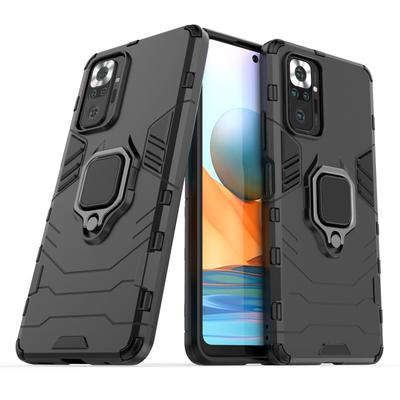 For Xiaomi Redmi Note 10 Pro Max Back Cover Phone Case Shockproof Armor Anti-Fall Metal Ring Holder Magnetic Protect Funda Coque