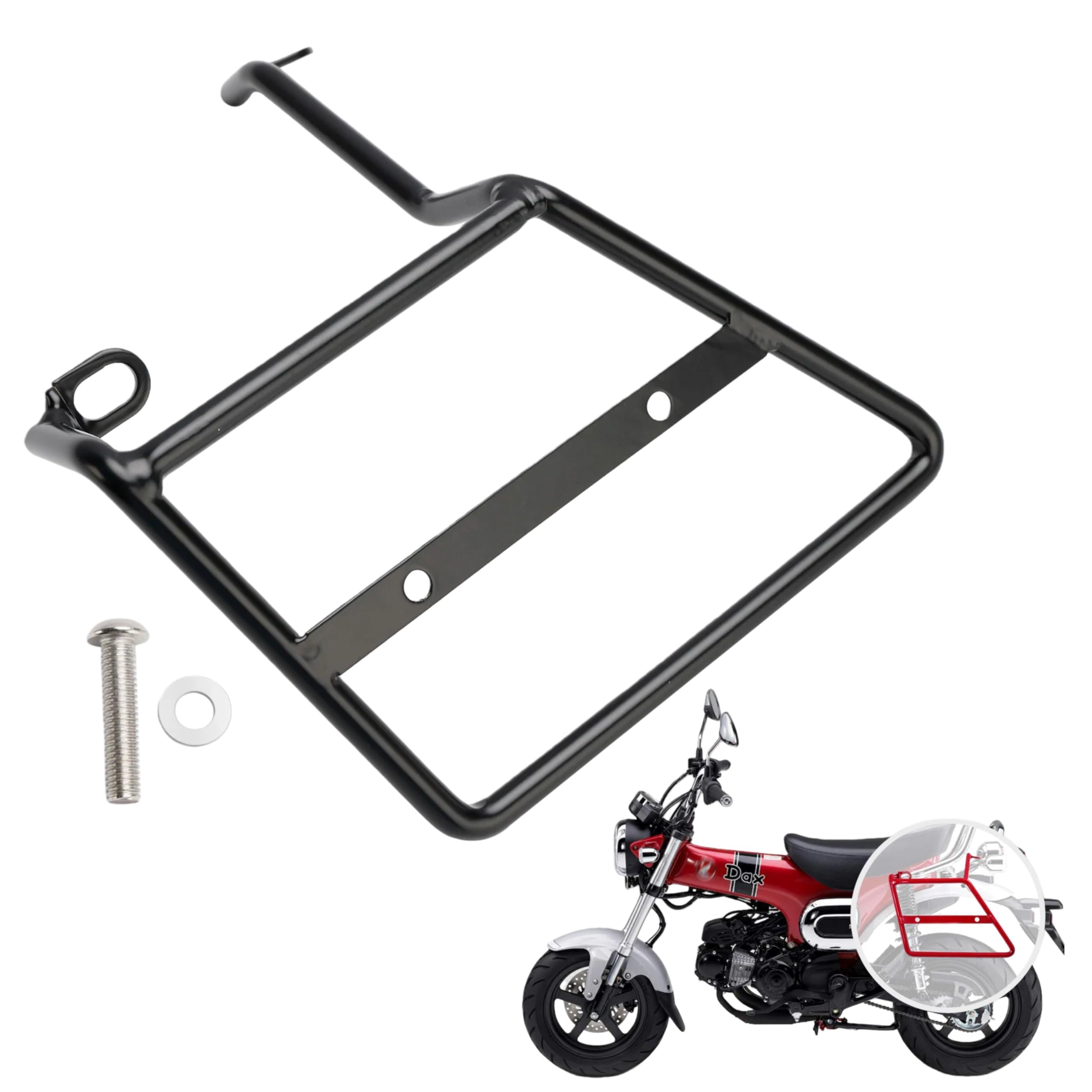 

Eiksouvi Side Bags for Dax 125/DAX125 Custom Parts/ST125 Motorcycles (2021-2025) with Support Bracket (Left Side Only) - 1 Piece