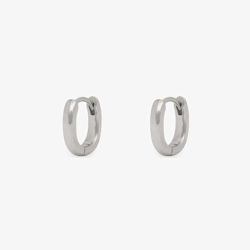 2 PZ Orecchini a Cerchio Quadrati Colore Oro Donna Uomo Acciaio Inossidabile Huggie Minimalista Punk Unisex Rock Orecchini Gioielli Piercing