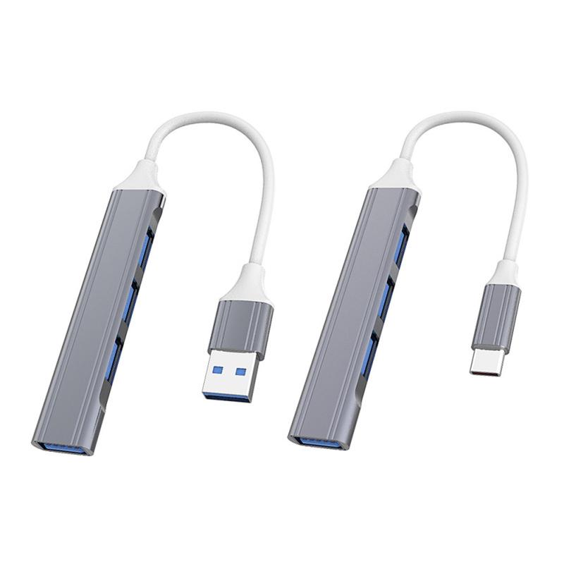 High-speed Type-c Usb C Hub 4-port Multi Splitter Adapter Otg Compatible For Lenovo Huawei Xiaomi