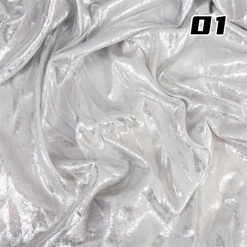 100*150cm Shiny Hot Stamping Stretch Luster Fabric For Diy Sewing Wedding Dress Hanfu Upholstery Sofa Curtain Background Cloth