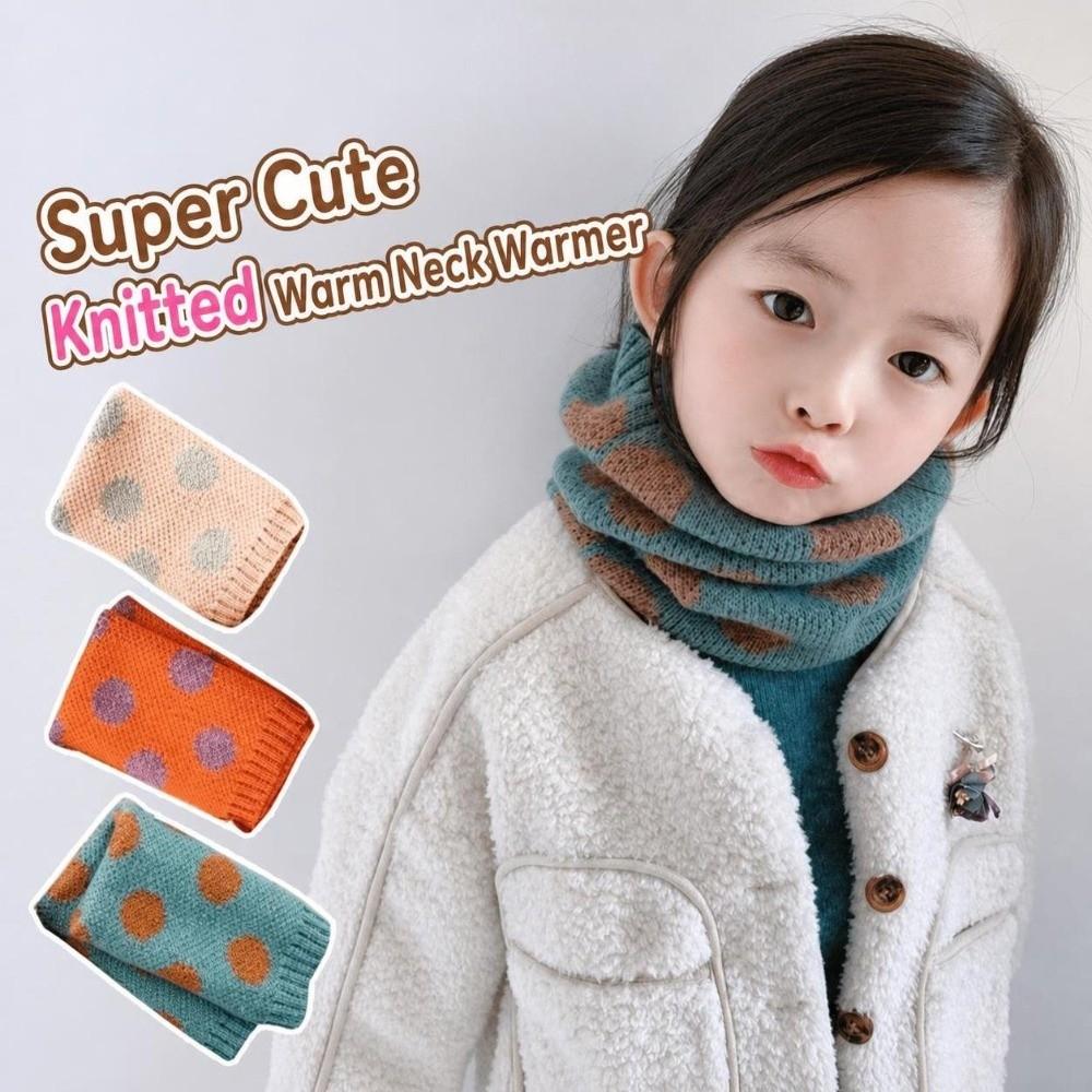 Soft Knit Kids Neck Warmer Polyester Baby Neck Gaiter Lightweight Children Gaiter Winter