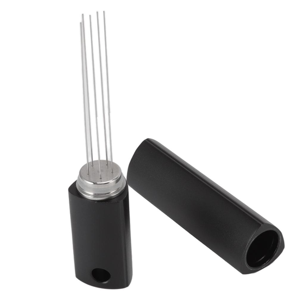 Needle Distributor 304 Stainless Steel Needles Portable Handheld Coffee Powder Stirrer for Home Outdoor Black