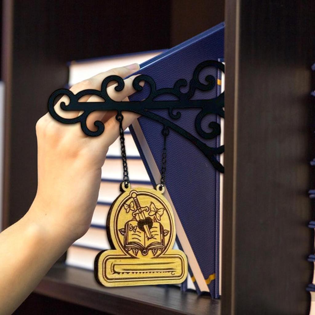 Book Decor for Shelf Book Lover Hangable Sign Accessories for Bookworm Reader Wall Art Home Classroom Halloween Decoration Men