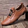 Outdoor Shoes Men's Casual Shoes Men Loafers Vintage Slip on Designer Flats Leisure Plus Size 38-47 Cow Leather White Sneakers