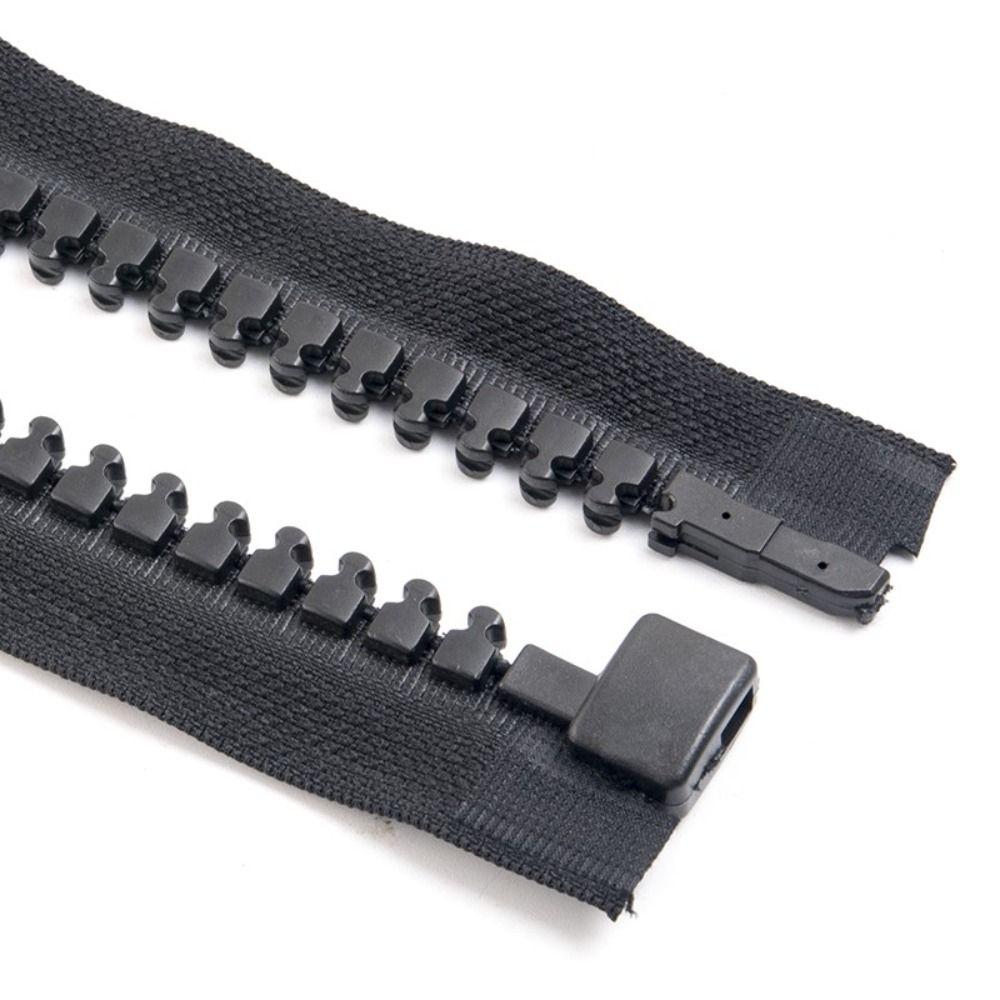 Resin 20# DIY Two Zippers for Tent Sewing Bags Slider Head Zippers Pull Ring Zip Cloth Accessories