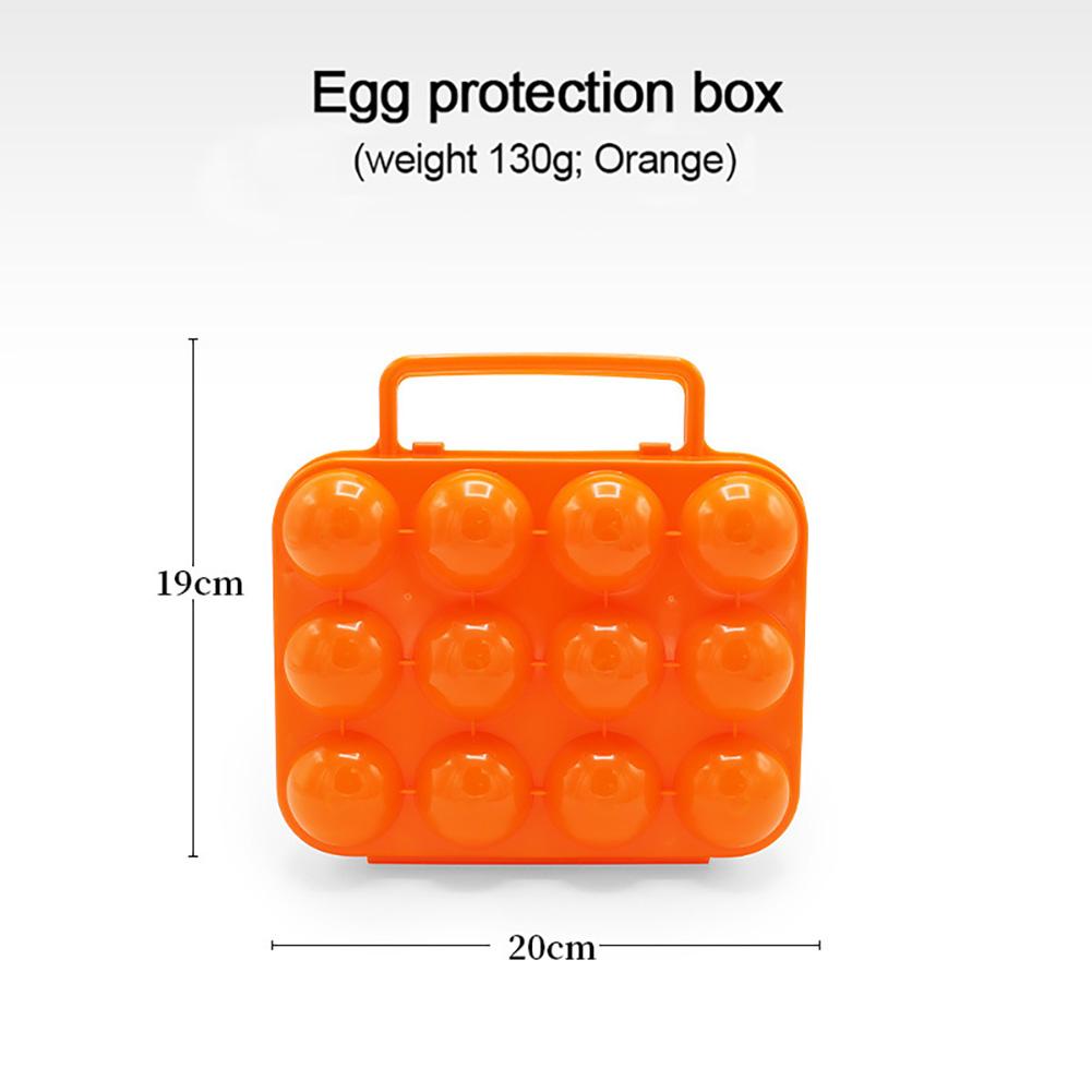 Shockproof Egg Box Portable Egg 12 Grid Storage Box Shockproof Egg Box Necessary For Camping Picnic Thickened Egg Box Travel Outdoor 20 x 19 x 7cm