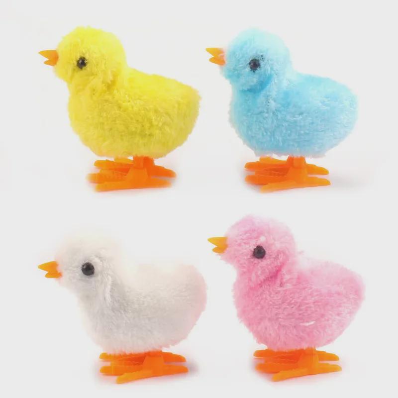 Douyin Style Clockwork Jumping Chicken Plush Toy for Kids