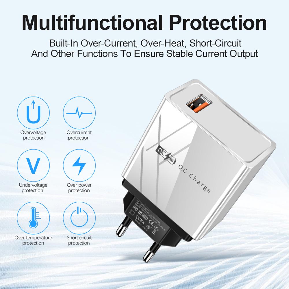Colorful Multi-Port 4 USB Travel Charger 5V/2.4A Fast Charging, Australian Standard