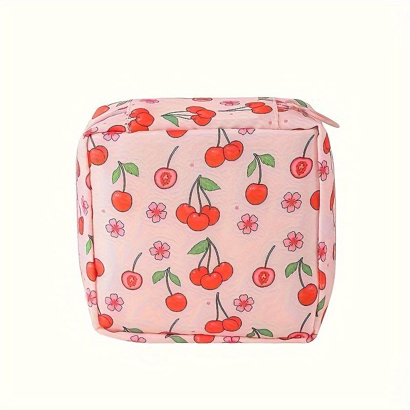 

Милая мультяшная сумка для хранения гигиенических прокладок для девочки, портативный дорожный органайзер, большая вместимость, органайзер для гигиенических прокладок, дорожная косметичка, органайзер для кабелей вишня