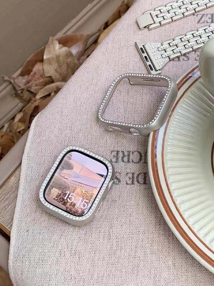 Starlight Bumper Hard Case+Glass For Apple Watch 11 10 42 46mm 9 8 7 41mm 45 Ultra 3 2 1 49mm Film Cover For iwatch 6 SE 40 44mm