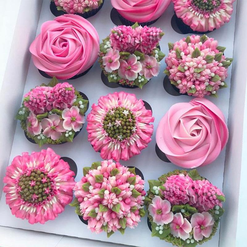 1 Pièce Acier Inoxydable Douilles à Pâtisserie Tulip Décoration Gâteau Cupcake Décorateur Rose