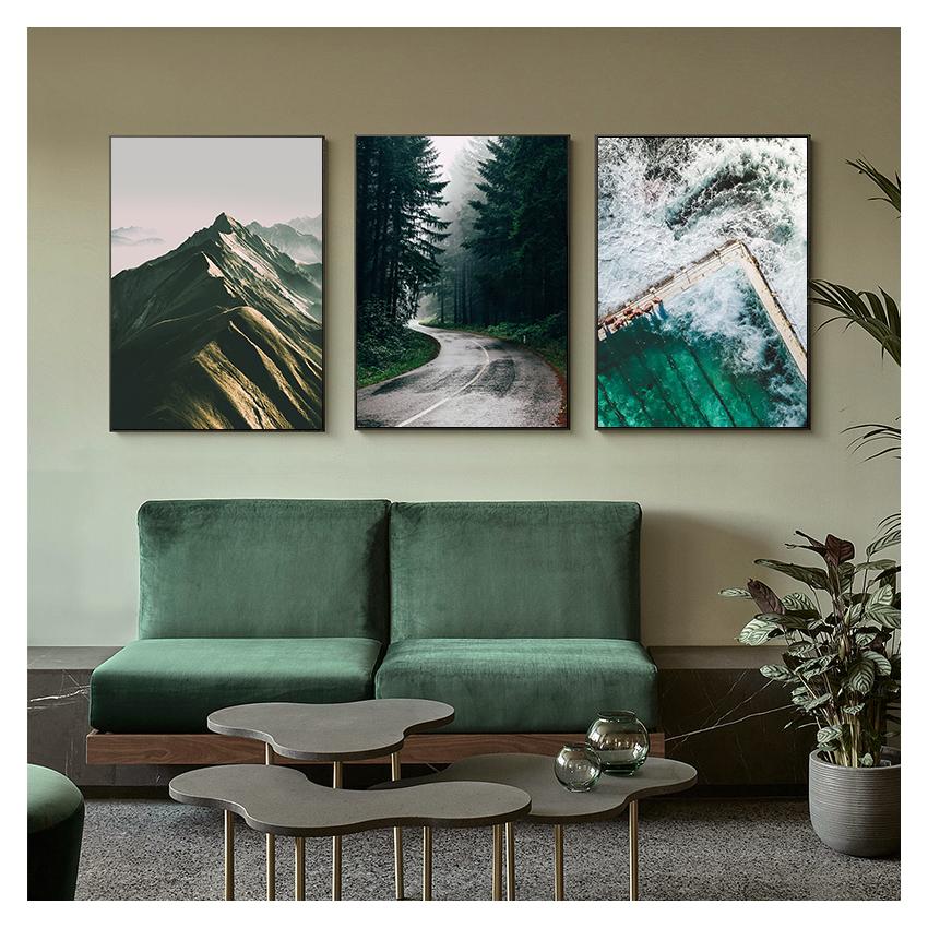Print Mountain Forest Tree Nature Landscape Wall Art Painting Decoration Picture Home Decor Scandinavian Canvas Poster Nordic