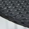Balkontisch, Gartentisch, Gartenmöbel, Halbrund, Polyrattan, Metall, Schwarz, 100 x 50 x 74 cm