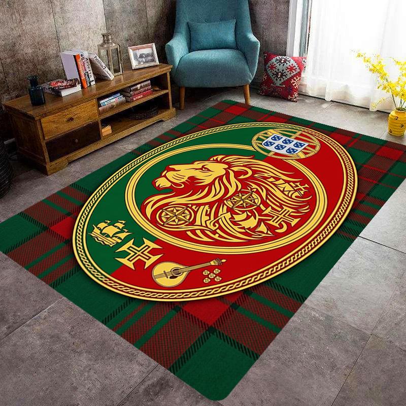 Royal Emblem Checkerboard Background carpet Living room and bedroom mats Suitable for all seasons Doormat Protective pad Fashion