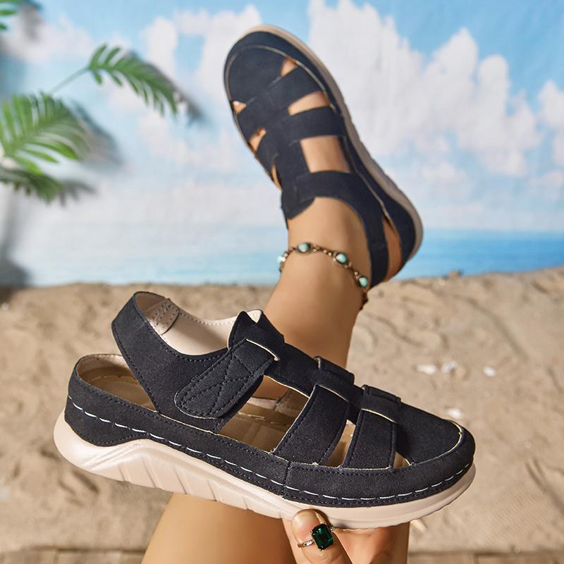 Hollow Out Platform Sandals for Women Summer 2025 Comfort Non Slip Beach Shoes Woman Lightweight Walking Roman Sandalias Mujer