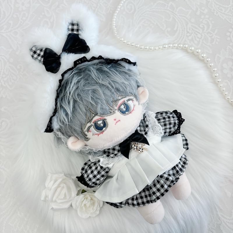 Gingham Check Dress & Bunny Ear Head Dress Set for Plush Toys [20cm] g.triger Oshi-Nui (Snuggle Toy) [Product]
