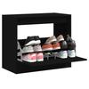 VidaXL Shoe Cabinet Black 80x42x69 Cm Engineered Wood 840002