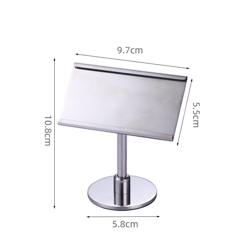 Stainless Steel Table Number Clip & Card Holder for Buffet & Hotel
