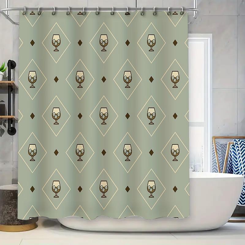 

Bathroom Shower Curtain Botanical Leaf Pattern Waterproof Fabric Decor Vintage Farmhouse Modern Home Textile Accessories W60H190(CM)-1 Pcs