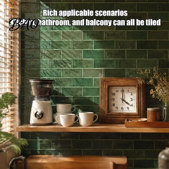 Textured Brick Wall Paper 8PCS Faux Stickers, Waterproof Adhesive Mosaic Decals, Moisture-proof Easy Indoor Decoration for Balcony Peel And Stick Tile