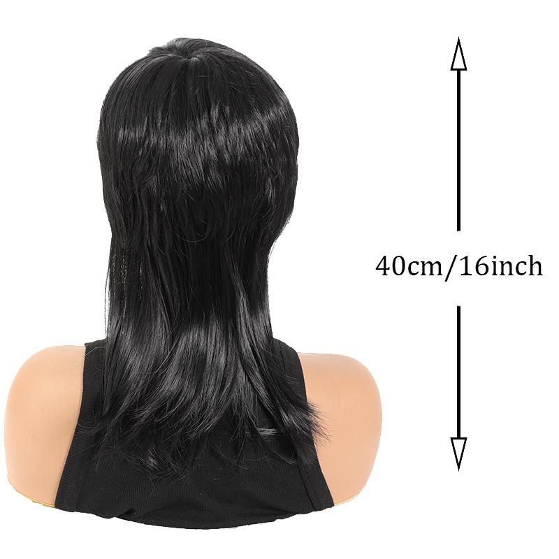 Kadınlar için şık kırlangıç kuyruğu kısa düz sentetik peruk, partiler ve günlük kullanım için uygun nefes alabilirlik için patlamalı