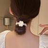 Luxury Pearl Cubic Flower Hair Scrunchie (2 Pieces)
