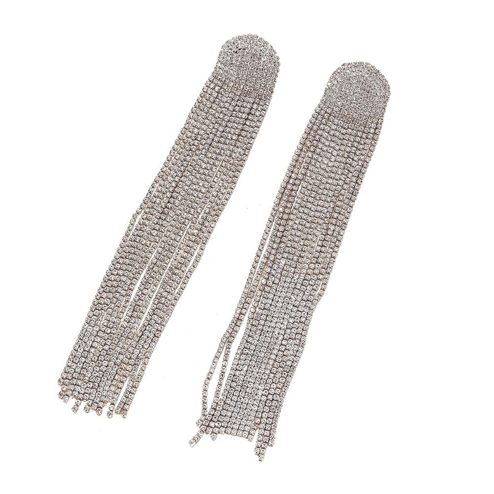 

1 пара серег с висячими кисточками, блестящие серьги-капли, длинные висячие очаровательные ювелирные изделия, подарки, женская мода 2