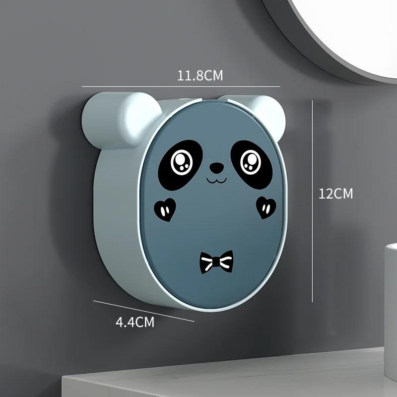 

Милая подставка для мыла в виде панды для душа со сливом, настенная мыльница для душа, ванной комнаты, ванны, кухонной раковины, сушилка для мыла