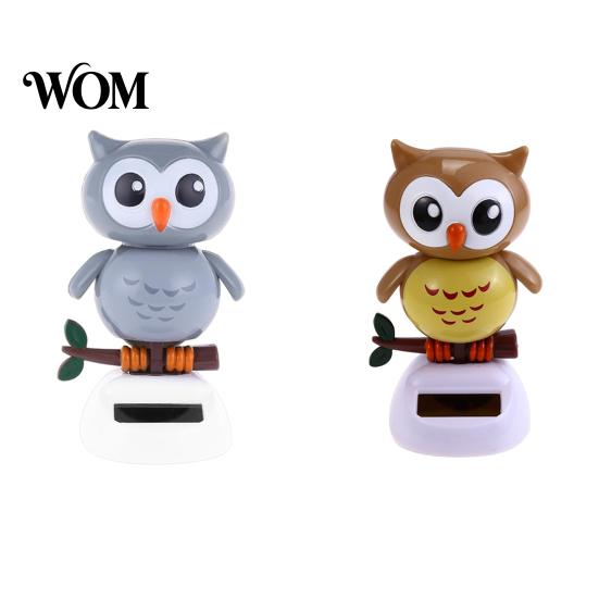 Durable Solar Dashboard Toy Funny Dancing Duck Toys, Creative Fun Swinging Shaking Head Owl Car Decorations Desktop Ornaments Interior Plastic