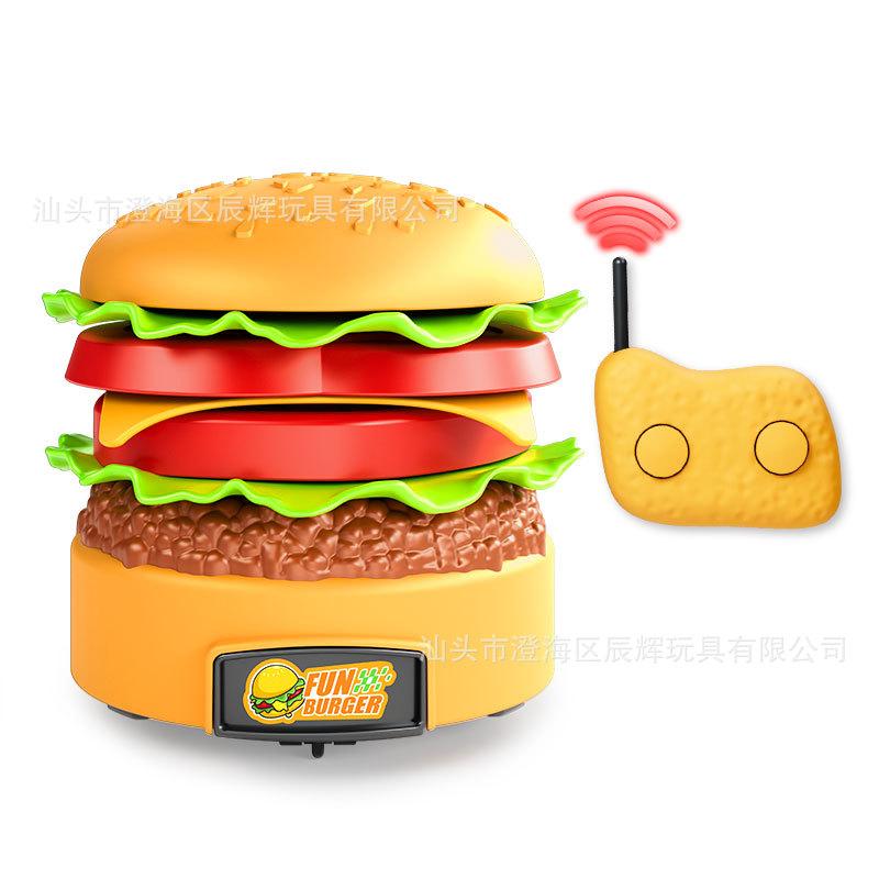 

Машинка-гамбургер с дистанционным управлением, вращающаяся на 360°, машинка-гамбургер с дистанционным управлением и самостоятельная сборка мягких игрушек-игрушек для дома и улицы, подарок на день рождения, Рождество