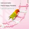 Colorful Wooden Parrot Ladder 8/10/12 Step Ladders Bird Perch Stand Toy  Bird Cage Decoration