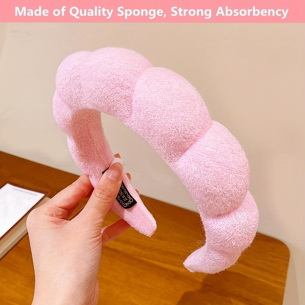 3pcs/set Soft SPA Headband Makeup Face Wash Headband Wrist Band High Top Sponge Headband Fashion Headband