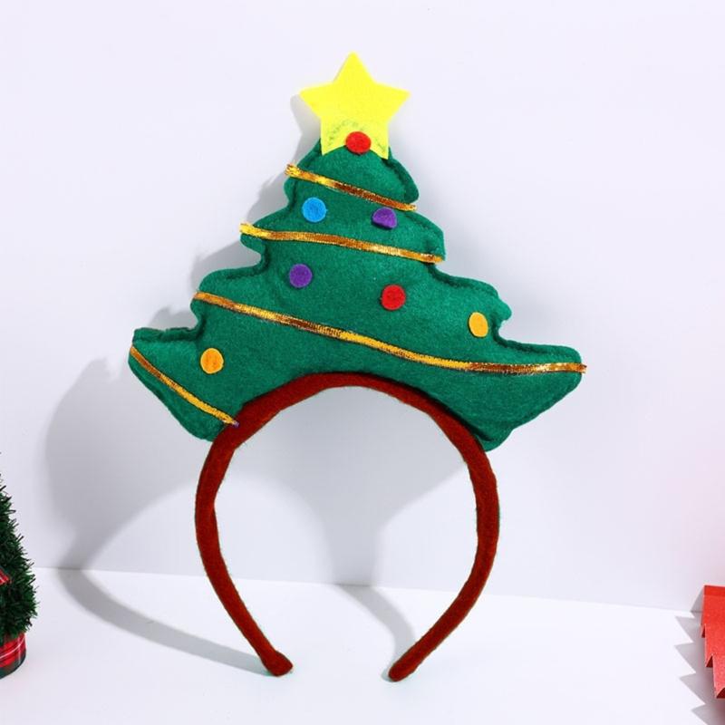 Adjustable Fabric Christmas Tree Hair Accessory Party Headbands For Adults Children Seasonal Celebrations And Photos