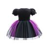 Halloween Lila Puffiges Ballkleid für Mädchen - Kurzärmeliges Prinzessinnenkleid